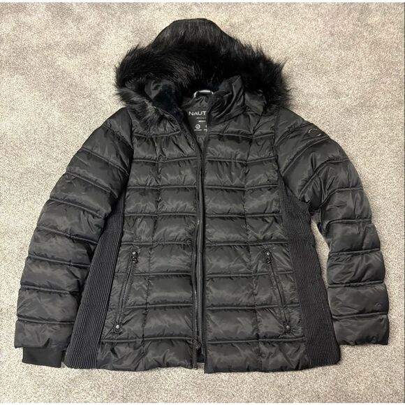 Nautica Faux Fur puffer jacket Size XL - Picture 4 of 13
